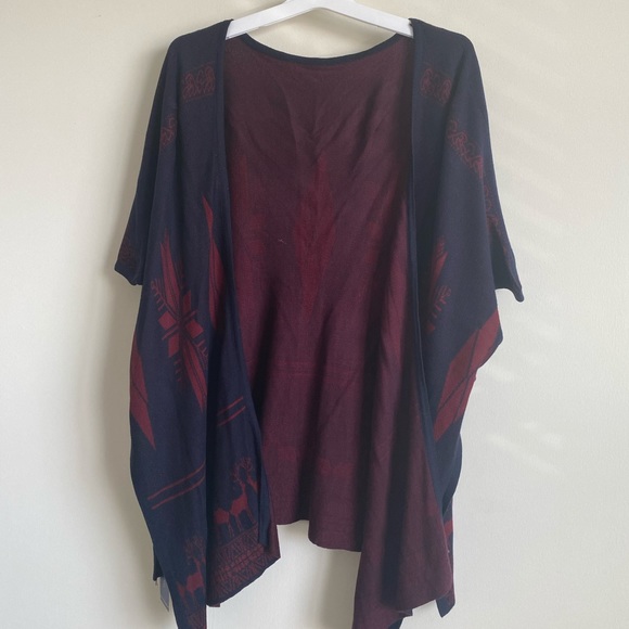 Navy blue and Maroon Cardigan - Picture 6 of 6